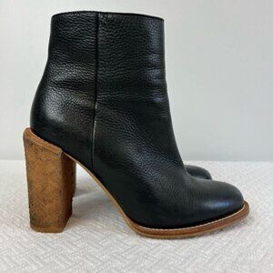 See by Chloé Edith Ankle Boot Women's 38.5 US 8.5 Black 100% Calf-Skin Leather